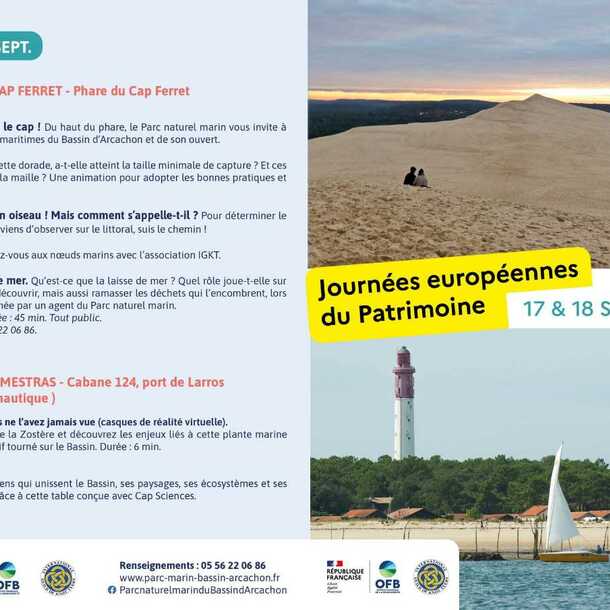 Journées européennes du patrimoine : le Parc naturel marin du Bassin d'Arcachon vous donne rendez-vous !